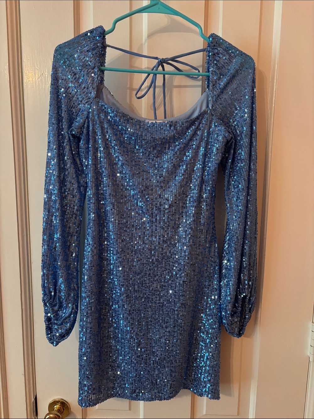 Xtraordinary Blue Sequin Mini Dress